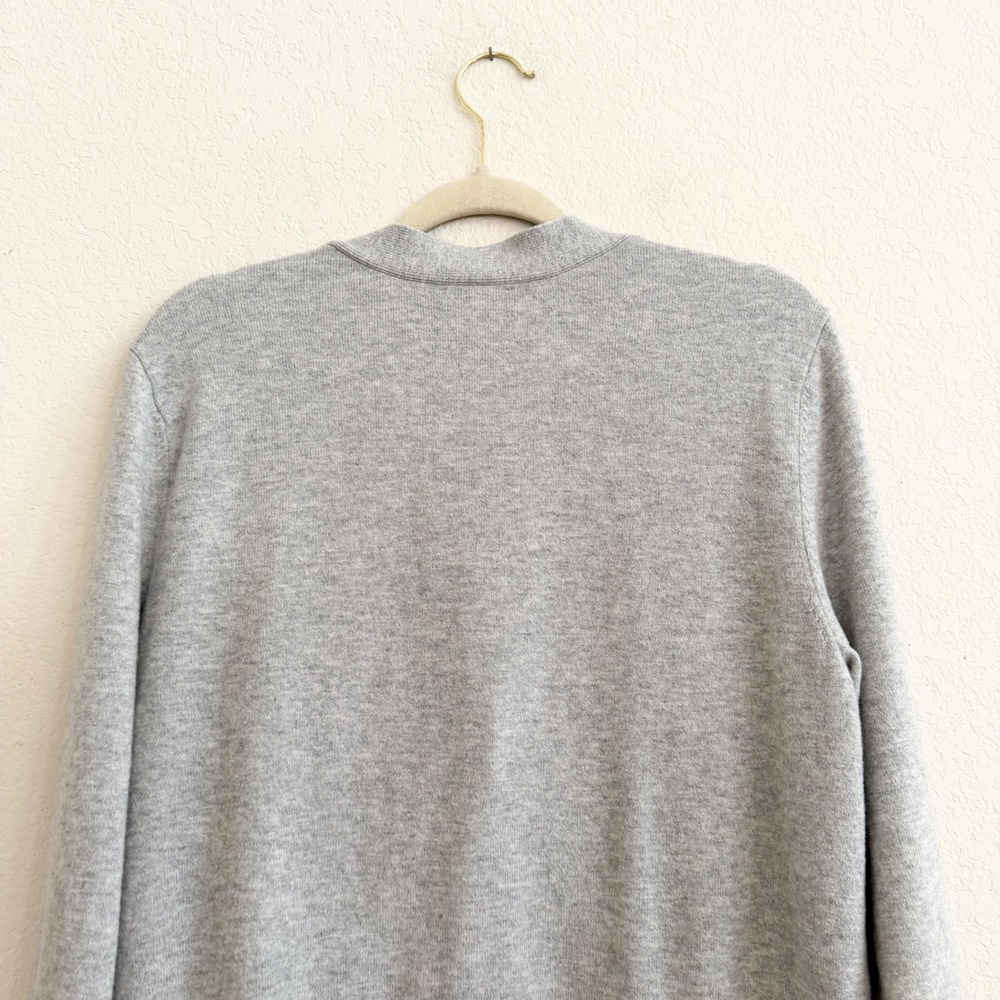 GAP Mens Cardigan Sweater Medium Gray Cotton Nylon Button Front V-Neck Pockets - Picture 11 of 14
